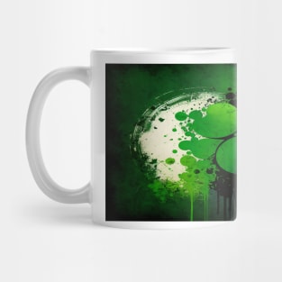 St Patricks Day Artwork - Green abstract artwork Mug